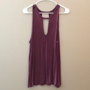 Maroon Sleeveless Top